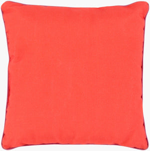 Surya Bahari 16" X 16" Durable Accent Pillow - Stylish Polyester Construction For Charming Home Decor Orange Polyester,Polyester Br005-1616
