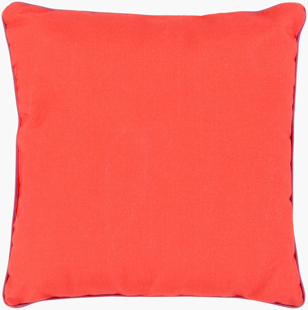 Surya Bahari 16" X 16" Durable Accent Pillow - Stylish Polyester Construction For Charming Home Decor Orange Polyester,Polyester Br005-1616