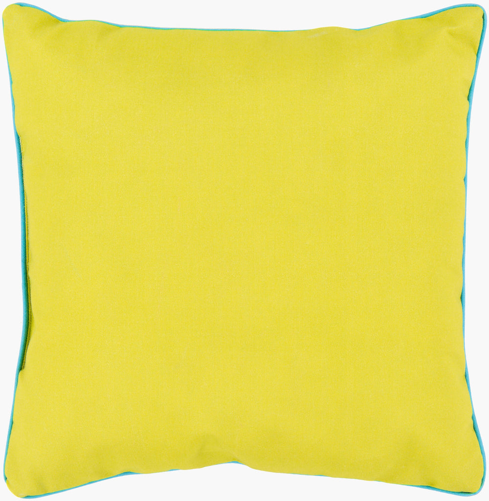 Surya Bahari 16" X 16" Durable Accent Pillow - Stylish Polyester Construction For Charming Home Decor Light Green Polyester,Polyester Br006-1616