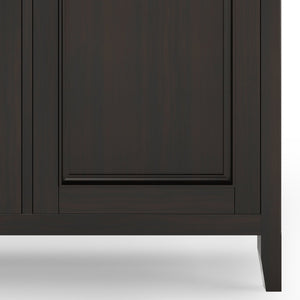 English Elm Amherst Wide 3-Door Storage Cabinet - Handcrafted Hickory Brown With Adjustable Shelves & Style B136P158350