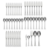 Lenox Oneida Apollonia 45 Piece Everyday Flatware Set, Service for 8 Metallic, STAINLESS METAL B213045A