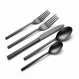 Lenox Oneida Allay Mixed 40 Piece Everyday Flatware Set, Service for 8 Black, BLACK METAL B1083040A