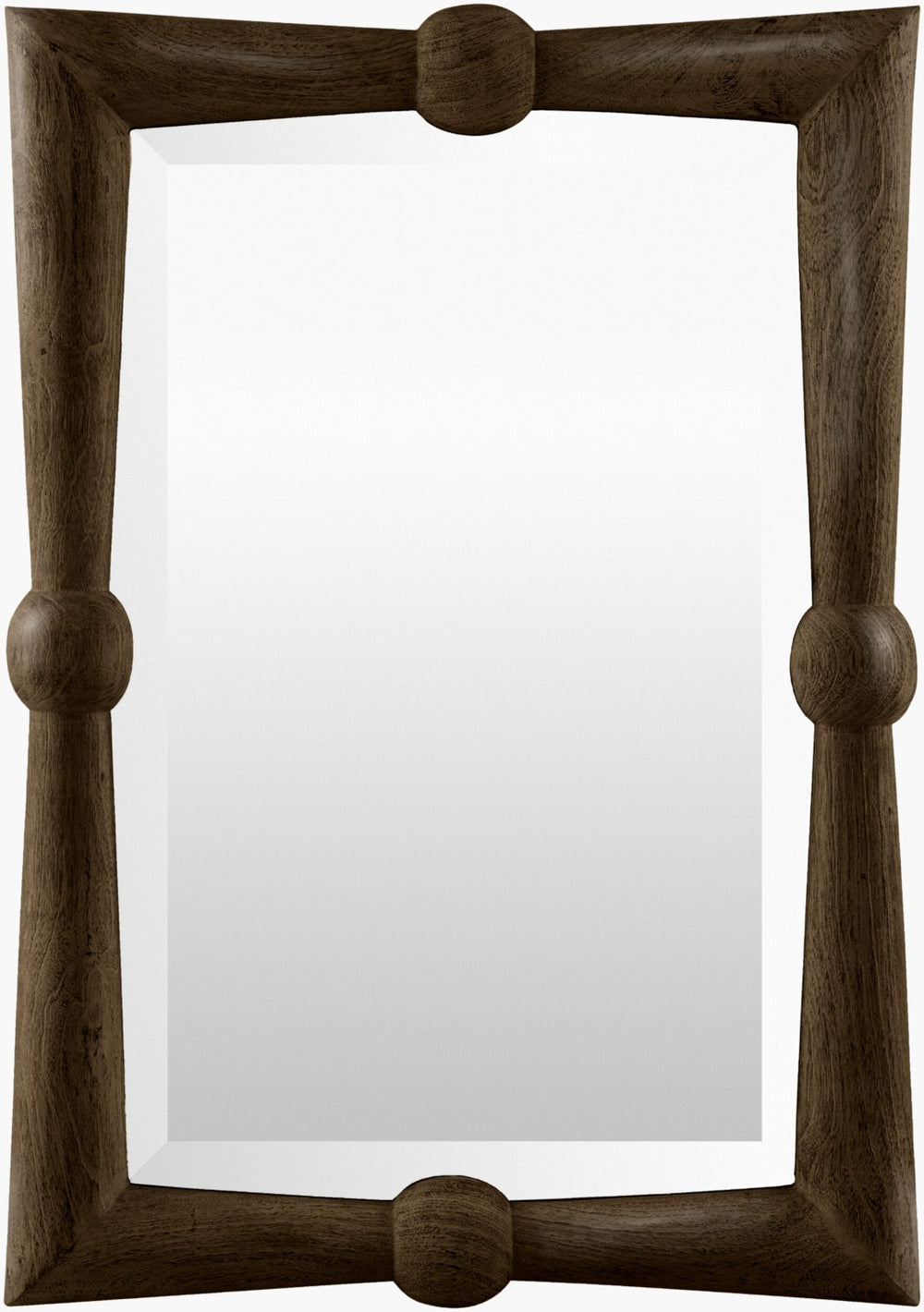 Surya Branka Ornate Carved Wall Mirror French Country Cottage Style for Entryway or Living Room 34"H x 24"W x 3"D Rectangle BRAK002-2434