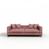 VIG Furniture Divani Casa Branson - Pink Velvet Sofa VGMFMF-1251-3S-S