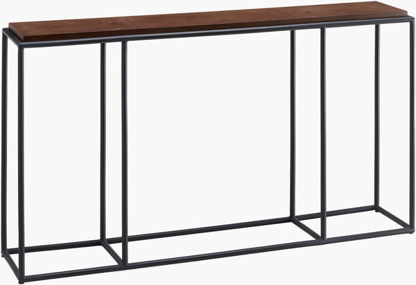 Surya Brax Console Table - 30"H X 54"W Mango Wood & Iron, Stylish Home Accent For Elegance & Function Top, Brown,Base, Black Acacia,Iron Brax004-305411