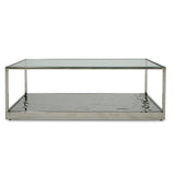 VIG Furniture Modrest Braxton - Contemporary Clear Wave Glass Coffee Table VGGMCT-1676-CT