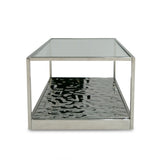 VIG Furniture Modrest Braxton - Contemporary Clear Wave Glass Coffee Table VGGMCT-1676-CT