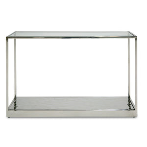 VIG Furniture Modrest Braxton - Contemporary Clear Wave Glass Console Table VGGMST-1676-CON