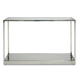 VIG Furniture Modrest Braxton - Contemporary Clear Wave Glass Console Table VGGMST-1676-CON