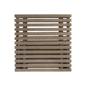 Bernhardt Bernhardt Brumley Side Table Cube Accent With Slatted Marcona Wood, Anthracite Metal Base, Versatile 473121