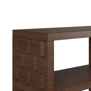A.R.T. Furniture Verge Console Table - Handcrafted Walnut Finish, Geometric Design & Versatile Storage for Modern Spaces 337307-1960