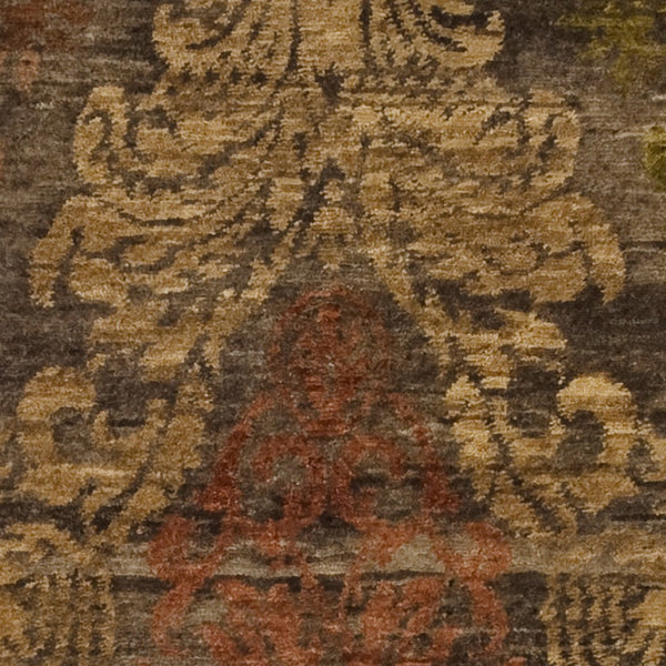 Surya Brocade Brc-1000 2' X 3' Luxurious Handmade New Zealand Wool Rug - Elegant Artisan Craftsmanship Brown Nz Wool Brc1001-23