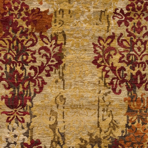 Surya Brocade Brc-1000 2' X 3' Luxurious Handmade New Zealand Wool Rug - Elegant Artisan Craftsmanship Tan Nz Wool Brc1002-913