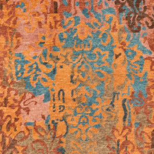 Surya Brocade Brc-1000 2' X 3' Luxurious Handmade New Zealand Wool Rug - Elegant Artisan Craftsmanship Rust Nz Wool Brc1009-58