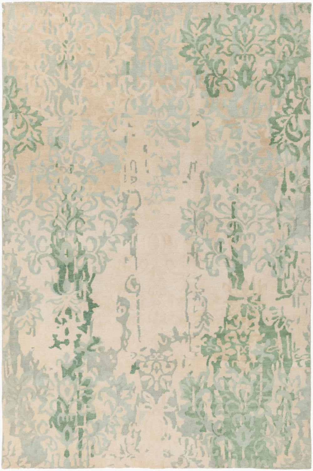 Surya Brocade Hand Knotted New Zealand Wool Area Rug Geometric Low Pile Living Room BRC1012-58