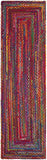 Safavieh Braided 210 Hand Woven  Rug Red / Multi BRD210A-9SQ
