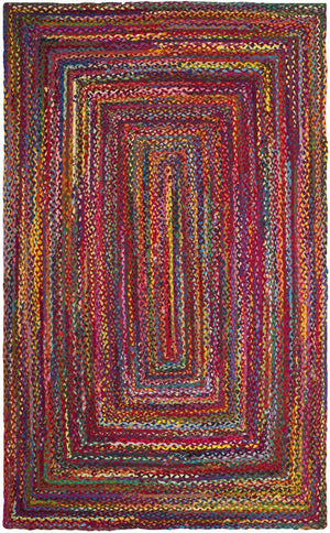 Safavieh Braided 210 Hand Woven  Rug Red / Multi BRD210A-9SQ