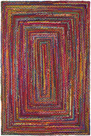 Safavieh Braided 210 Hand Woven  Rug Red / Multi BRD210A-9SQ