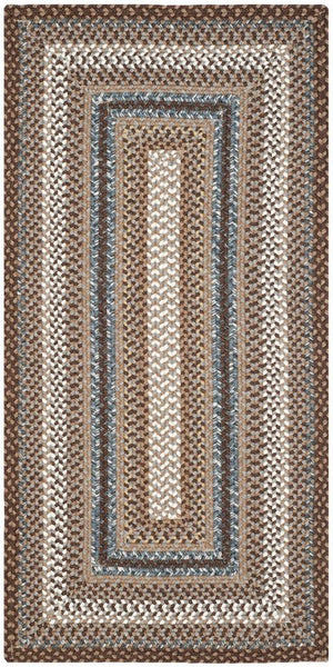 Safavieh Brd313 Hand Woven Indoor / Outdoor - Braided Rug Brown / Multi BRD313A-24HM