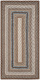 Safavieh Brd313 Hand Woven Polypropylene Indoor / Outdoor - Braided Rug Brown / Multi BRD313A-264HM