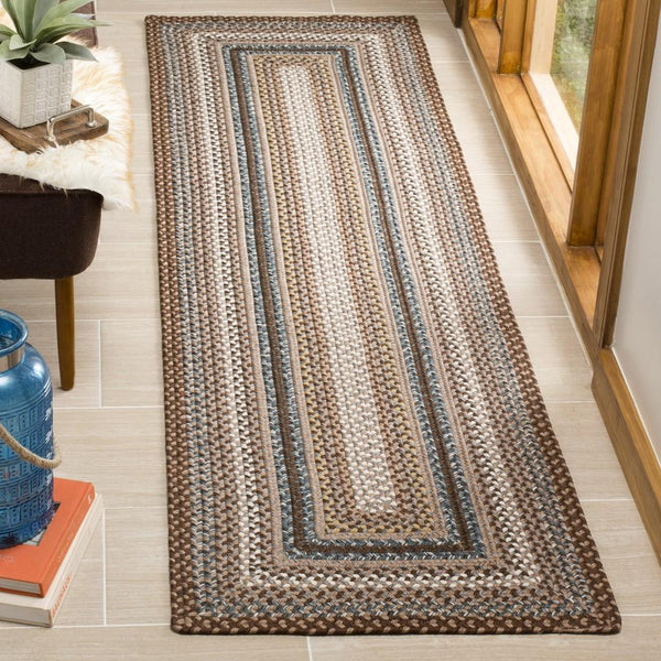 Safavieh Brd313 Hand Woven Polypropylene Indoor / Outdoor - Braided Rug Brown / Multi BRD313A-264HM