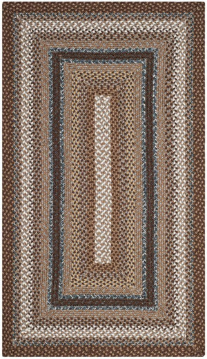 Safavieh Brd313 Hand Woven Indoor / Outdoor - Braided Rug Brown / Multi BRD313A-24HM