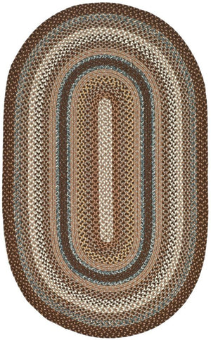 Safavieh Brd313 Hand Woven Polypropylene Indoor / Outdoor - Braided Rug Brown / Multi BRD313A-264HM