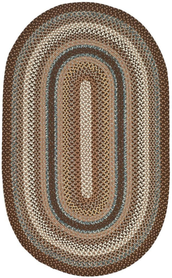 Safavieh Brd313 Hand Woven Indoor / Outdoor - Braided Rug Brown / Multi BRD313A-24HM