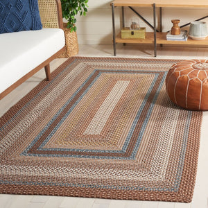 Safavieh Brd313 Hand Woven Polypropylene Indoor / Outdoor - Braided Rug Brown / Multi BRD313A-264HM