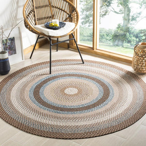 Safavieh Brd313 Hand Woven Indoor / Outdoor - Braided Rug Brown / Multi BRD313A-24HM