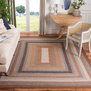 Safavieh Brd313 Hand Woven Polypropylene Indoor / Outdoor - Braided Rug Brown / Multi BRD313A-264HM
