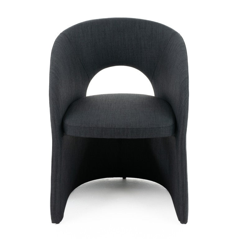 VIG Furniture Brea Charcoal Fabric Dining Chair With Rounded Back Cutout, High-Density Foam Comfort, Modern Elegance VGEUMC-9708CH-A-GRY-DC