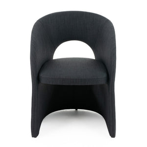 VIG Furniture Brea Charcoal Fabric Dining Chair With Rounded Back Cutout, High-Density Foam Comfort, Modern Elegance VGEUMC-9708CH-A-GRY-DC
