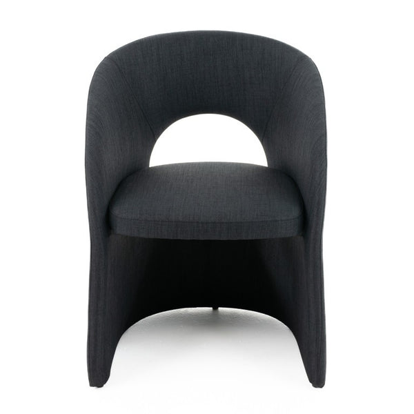 VIG Furniture Brea Charcoal Fabric Dining Chair With Rounded Back Cutout, High-Density Foam Comfort, Modern Elegance VGEUMC-9708CH-A-GRY-DC