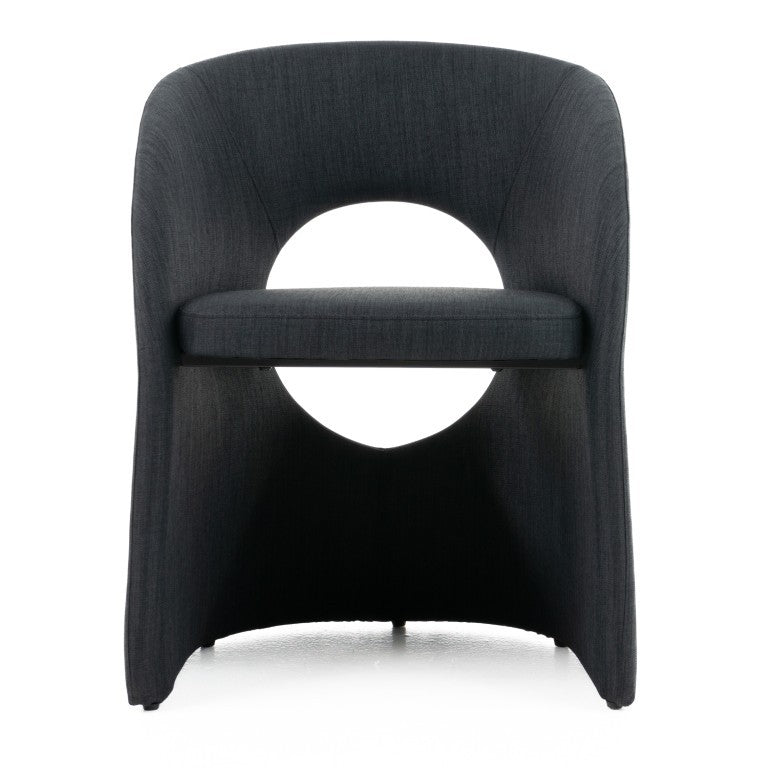VIG Furniture Brea Charcoal Fabric Dining Chair With Rounded Back Cutout, High-Density Foam Comfort, Modern Elegance VGEUMC-9708CH-A-GRY-DC