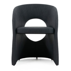 VIG Furniture Brea Charcoal Fabric Dining Chair With Rounded Back Cutout, High-Density Foam Comfort, Modern Elegance VGEUMC-9708CH-A-GRY-DC