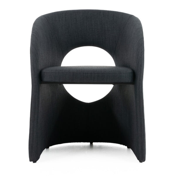VIG Furniture Brea Charcoal Fabric Dining Chair With Rounded Back Cutout, High-Density Foam Comfort, Modern Elegance VGEUMC-9708CH-A-GRY-DC