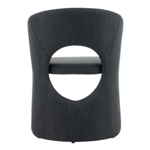 VIG Furniture Brea Charcoal Fabric Dining Chair With Rounded Back Cutout, High-Density Foam Comfort, Modern Elegance VGEUMC-9708CH-A-GRY-DC