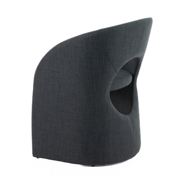 VIG Furniture Brea Charcoal Fabric Dining Chair With Rounded Back Cutout, High-Density Foam Comfort, Modern Elegance VGEUMC-9708CH-A-GRY-DC