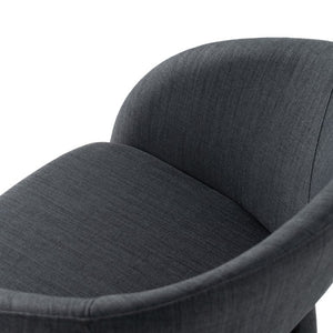 VIG Furniture Brea Charcoal Fabric Dining Chair With Rounded Back Cutout, High-Density Foam Comfort, Modern Elegance VGEUMC-9708CH-A-GRY-DC