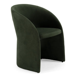 VIG Furniture Brea Jade Green Dining Chair With Wraparound Silhouette, Cut-Out Back, Iron Frame & No Assembly VGEU-MC-9708CH-A-G-DC