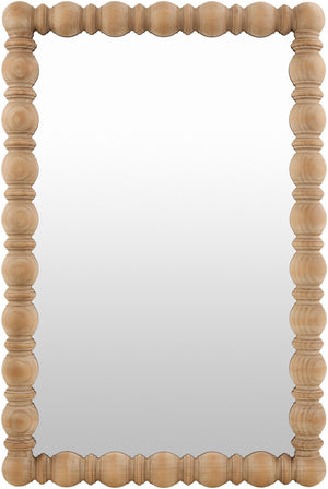 Livabliss Brennan Bohemian Global Framed Accent Wall Mirror for Entryway Living Room Bedroom Wood 36"H x 24"W x 2"D BREN002-3624