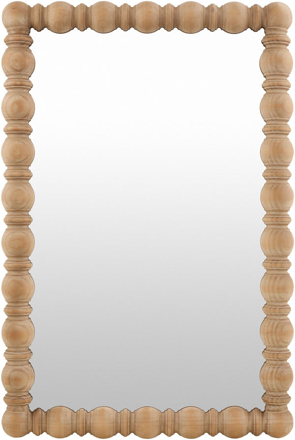 Livabliss Brennan Bohemian Global Framed Accent Wall Mirror for Entryway Living Room Bedroom Wood 36"H x 24"W x 2"D BREN002-3624