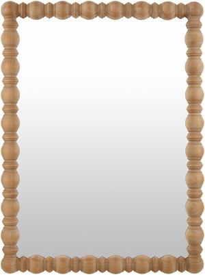 Livabliss Brennan Bohemian Global Framed Accent Wall Mirror for Entryway Living Room Bedroom Wood 40"H x 30"W x 2"D BREN002-4030