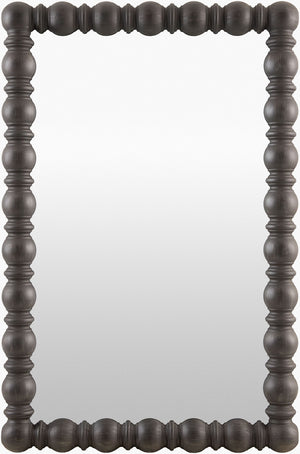 Livabliss Brennan Bohemian Global Wall Mirror with Ornate Frame for Entryway or Bedroom Decor Black 36"H x 24"W x 2"D BREN003-3624