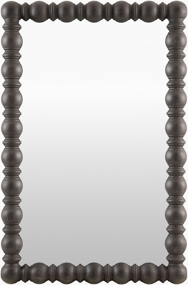 Livabliss Brennan Bohemian Global Wall Mirror with Ornate Frame for Entryway or Bedroom Decor Black 36"H x 24"W x 2"D BREN003-3624