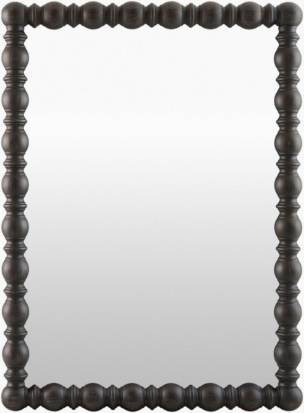 Livabliss Brennan Bohemian Global Wall Mirror with Ornate Frame for Entryway or Bedroom Decor Black 40"H x 30"W x 2"D BREN003-4030
