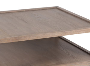 Porter Designs Lowell Solid White Oak Coffee Table With Storage, Versatile Style For Any Home Brown Wood 05-108-02-1920