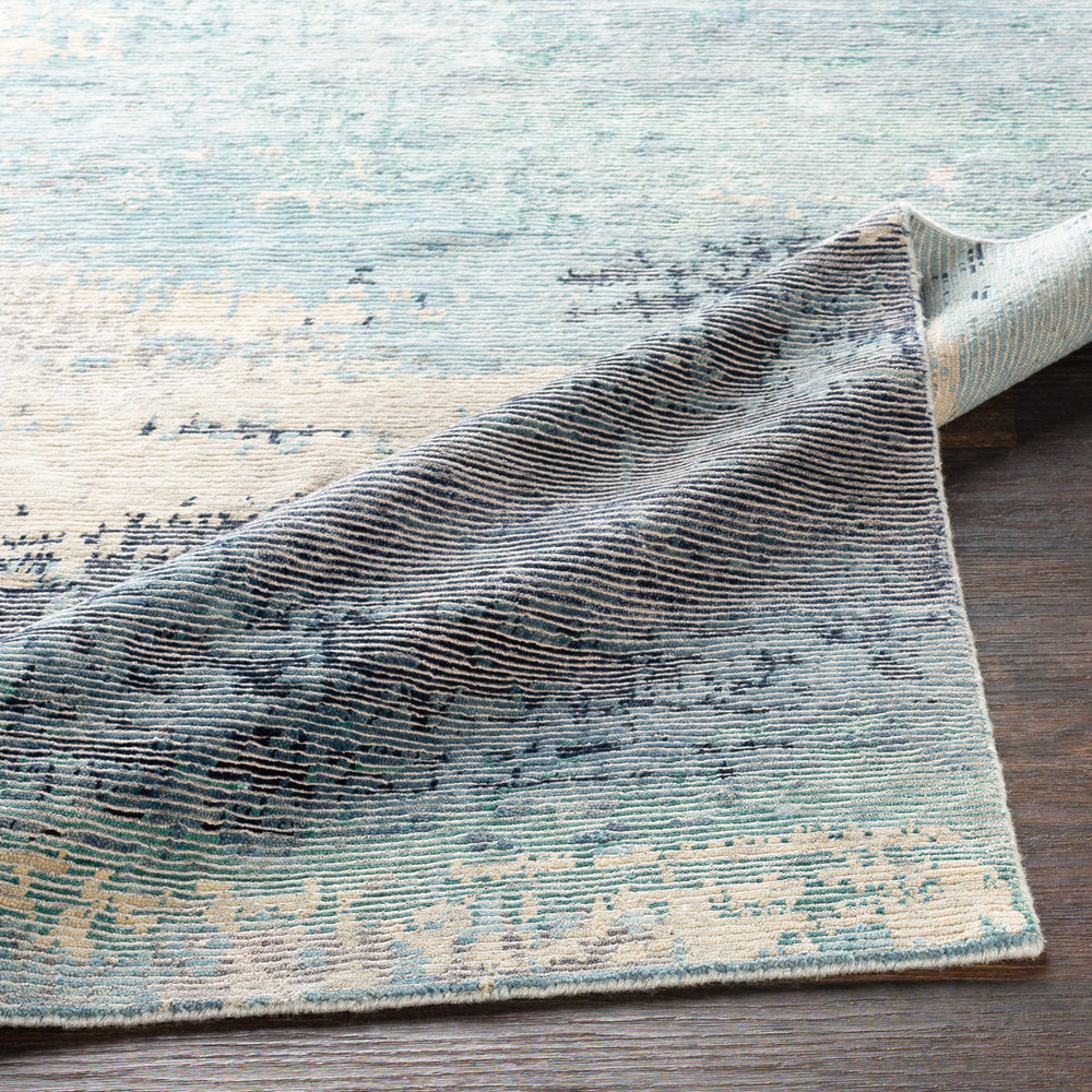 Baranof BRF-1000 6' x 9' Handmade Rug BRF1000-69  Sky Blue, Light Gray, Light Brown, Charcoal, Teal, Ink Blue Surya