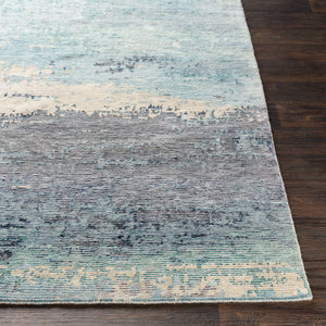 Baranof BRF-1000 8' x 11' Handmade Rug BRF1000-811  Sky Blue, Light Gray, Light Brown, Charcoal, Teal, Ink Blue Surya